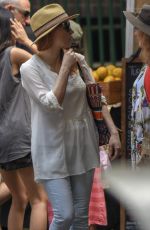 JESSICA CHASTAIN Shopping at a Market in Sydney 01/27/2018