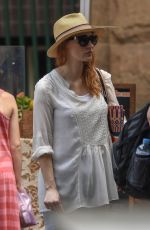 JESSICA CHASTAIN Shopping at a Market in Sydney 01/27/2018