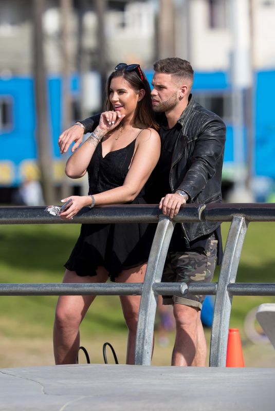 JESSICA SHEARS and Dom Lever Out at Venice Beach 01/24/2018