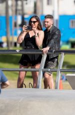 JESSICA SHEARS and Dom Lever Out at Venice Beach 01/24/2018