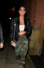 JESSICA WRIGHT Arrives at Mahiki in Manchester 01/27/2018
