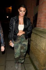 JESSICA WRIGHT Arrives at Mahiki in Manchester 01/27/2018