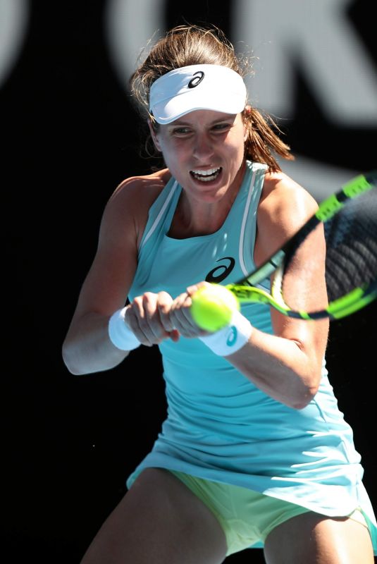 JOHANNA KONTA at Australian Open Tennis Tournament in Melbourne 01/16/2018