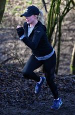 JORGIE PORTER Working Out at a Park in Manchester 01/30/2018