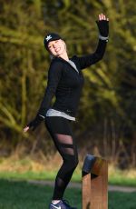 JORGIE PORTER Working Out at a Park in Manchester 01/30/2018