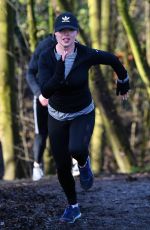 JORGIE PORTER Working Out at a Park in Manchester 01/30/2018