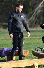 JORGIE PORTER Working Out at a Park in Manchester 01/30/2018