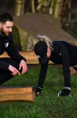 JORGIE PORTER Working Out at a Park in Manchester 01/30/2018