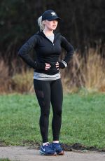 JORGIE PORTER Working Out at a Park in Manchester 01/30/2018