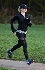 JORGIE PORTER Working Out at a Park in Manchester 01/30/2018