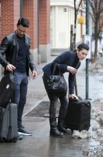 JULIANNA MARGUILES and Keith Lieberthal Leaves Their Apartment in New York 01/12/2018
