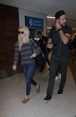 JULIANNE HOUGH and Brooks Laich at LAX Airport in Los Angeles 01/21/2018