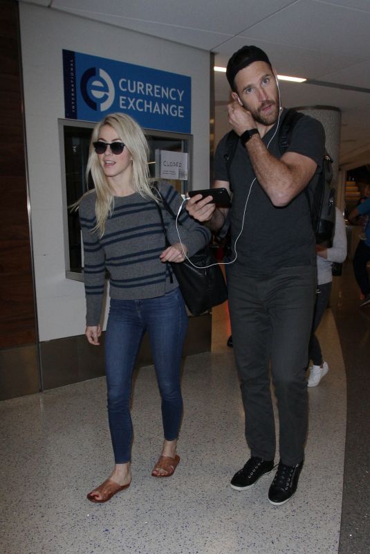 JULIANNE HOUGH and Brooks Laich at LAX Airport in Los Angeles 01/21/2018