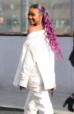 JUSTINE SKYE Arrives at Roc Nation Luncheon in New York 01/27/2018