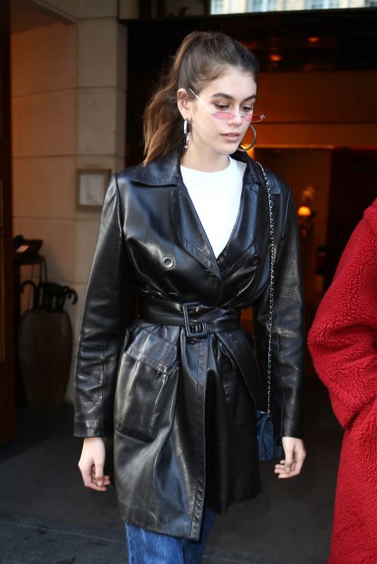 KAIA GERBER Out and About in Paris 01/19/2018