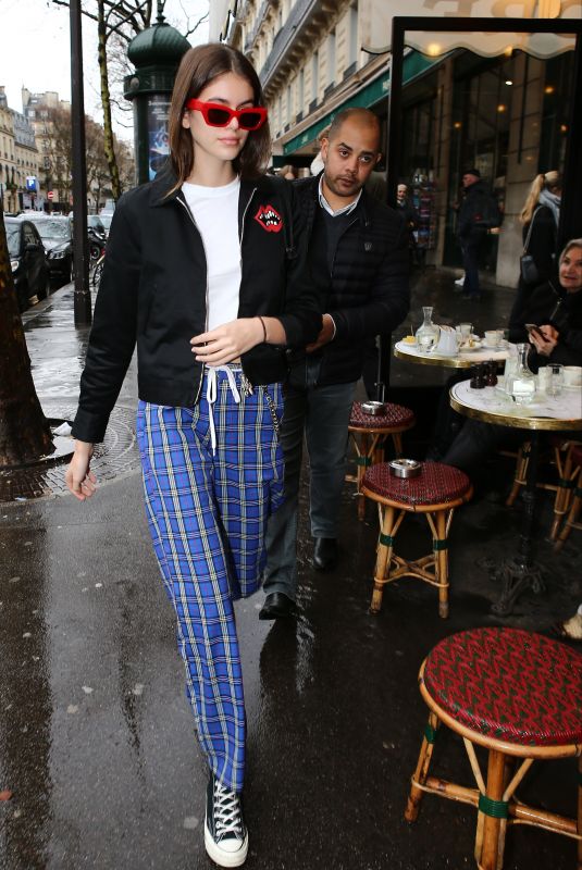 KAIA GERBER Out and About in Paris 01/20/2018