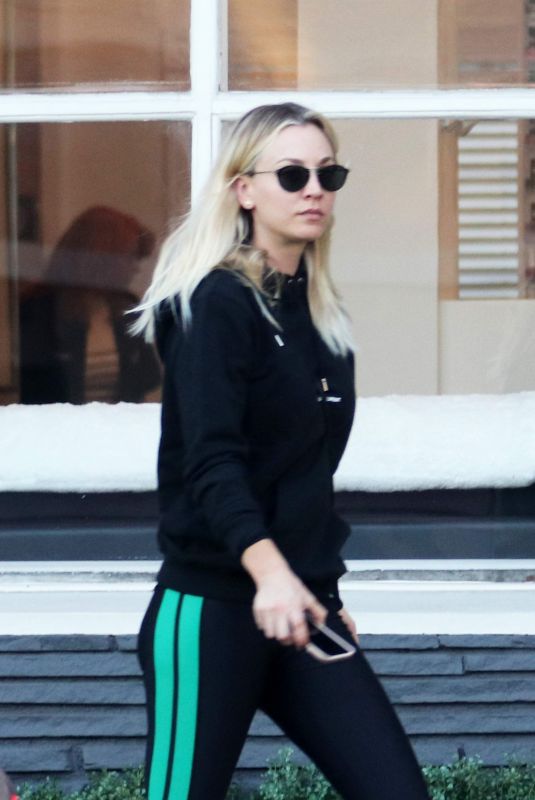 KALEY CUOCO Leaves a Nail Salon in Los Angeles 01/04/2018