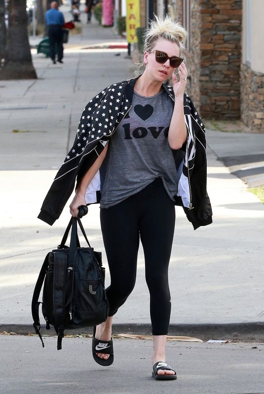 KALEY CUOCO Leaves Yoga Class in Studio City 01/24/2018