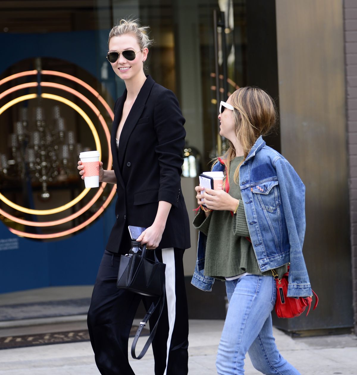 KARLIE KLOSS and JENNIFER MEYER at Alfred Coffee in Los Angeles 01/16 ...