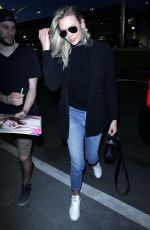 KARLIE KLOSS in Denim at Los Angeles International Airport 01/20/2018