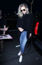 KARLIE KLOSS in Denim at Los Angeles International Airport 01/20/2018