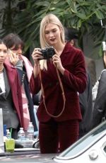 KARLIE KLOSS on the Set of a Photoshoot in Hollywood 01/19/2018