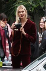 KARLIE KLOSS on the Set of a Photoshoot in Hollywood 01/19/2018