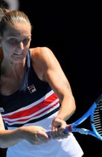 KAROLINA PLISKOVA at Australian Open Tennis Tournament in Melbourne 01/16/2018