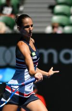 KAROLINA PLISKOVA at Australian Open Tennis Tournament in Melbourne 01/16/2018