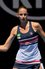 KAROLINA PLISKOVA at Australian Open Tennis Tournament in Melbourne 01/16/2018