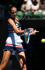 KAROLINA PLISKOVA at Australian Open Tennis Tournament in Melbourne 01/16/2018