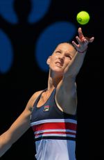 KAROLINA PLISKOVA at Australian Open Tennis Tournament in Melbourne 01/16/2018