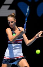 KAROLINA PLISKOVA at Australian Open Tennis Tournament in Melbourne 01/16/2018