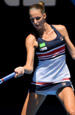 KAROLINA PLISKOVA at Australian Open Tennis Tournament in Melbourne 01/16/2018