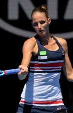 KAROLINA PLISKOVA at Australian Open Tennis Tournament in Melbourne 01/16/2018