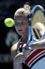 KAROLINA PLISKOVA at Australian Open Tennis Tournament in Melbourne 01/18/2018