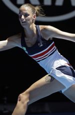 KAROLINA PLISKOVA at Australian Open Tennis Tournament in Melbourne 01/18/2018