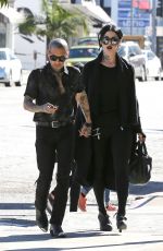 KAT VON D and Leafar Reyes Out for Lunch in West Hollywood 01/28/2018