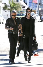 KAT VON D and Leafar Reyes Out for Lunch in West Hollywood 01/28/2018