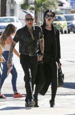 KAT VON D and Leafar Reyes Out for Lunch in West Hollywood 01/28/2018