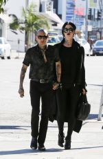 KAT VON D and Leafar Reyes Out for Lunch in West Hollywood 01/28/2018