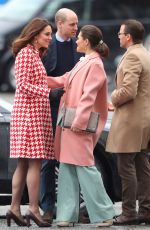 KATE MIDDLETON and Crown Princess VICTORIA of Sweden at Karolinska Institute in Stockholm 01/31/2018