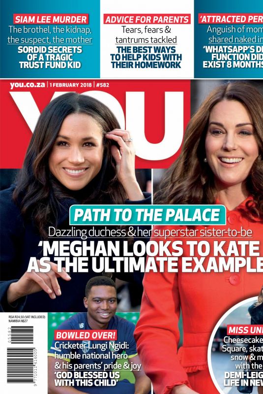 KATE MIDDLETON and MEGHAN MARKLE in You Magazine, South Africa February 2018