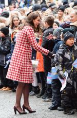 KATE MIDDLETON at Matteusskolan School in Stockholm 01/31/2018