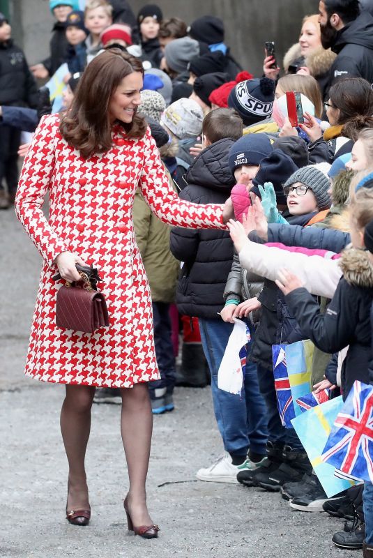 KATE MIDDLETON at Matteusskolan School in Stockholm 01/31/2018