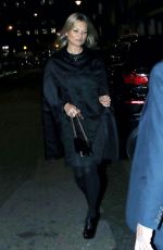 KATE MOSS Leaves a Private Members Club in London 01/16/2018