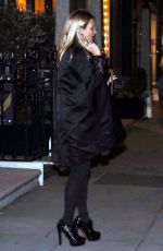KATE MOSS Leaves a Private Members Club in London 01/16/2018