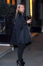 KATE MOSS Leaves a Private Members Club in London 01/16/2018