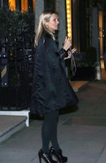 KATE MOSS Leaves a Private Members Club in London 01/16/2018