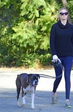 KATE UPTON Out with Her Dog in Los Angeles 01/11/2018